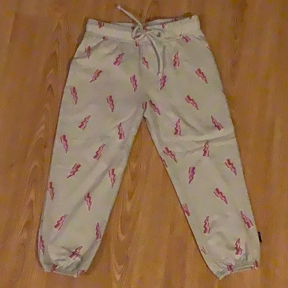 Cozy Sweatpants Grey Purple Bolt